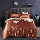 GobekUsa King Size Silk-Blend Duvet Cover Set with Pillowcases
