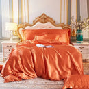 GobekUsa King Size Silk-Blend Duvet Cover Set with Pillowcases