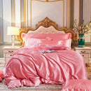 GobekUsa King Size Silk-Blend Duvet Cover Set with Pillowcases