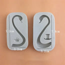 White silicone 3d wings cake mold kitchen swan neck decoration by Decorbites