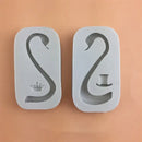 White silicone 3d wings cake mold kitchen swan neck decoration by Decorbites