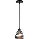 White spiral iron cage ring pendant light kitchen living room by Decorbites