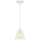White spiral iron cage ring pendant light kitchen living room by Decorbites