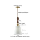 GobekUsa Ceramic LED Hanging Pendant Light - Modern Nordic Design for Home Decor