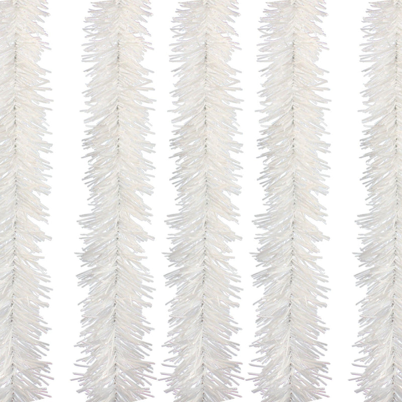 White Tinsel Garland