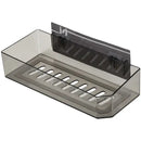 White & translucent magnetic bathroom shelves wall storage rack by Decorbites