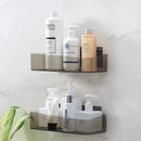 White & translucent magnetic bathroom shelves wall storage rack by Decorbites