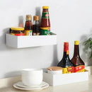 White & translucent magnetic bathroom shelves wall storage rack by Decorbites