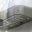 White & translucent magnetic bathroom shelves wall storage rack by Decorbites