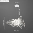 GobekUsa White Tulle-Like Floral Chandelier LED Cafe Light Fixture