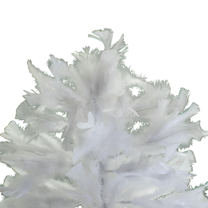 White Turkey Feather Christmas Tree