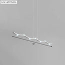 GobekUsa White Wave Island Lighting Fixture with 5/7 Simple Style Heads, Warm/White Light