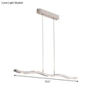 GobekUsa White Wave Island Lighting Fixture with 5/7 Simple Style Heads, Warm/White Light