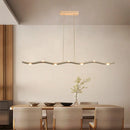 GobekUsa White Wave Island Lighting Fixture with 5/7 Simple Style Heads, Warm/White Light