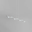 GobekUsa White Wave Island Lighting Fixture with 5/7 Simple Style Heads, Warm/White Light