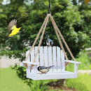 GobekUsa Bird Feeder Chair: Outdoor Garden Patio Decoration with Wooden Design