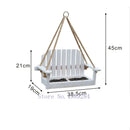 GobekUsa Bird Feeder Chair: Outdoor Garden Patio Decoration with Wooden Design