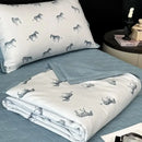GobekUsa Cool Silk Summer Quilt Set with Sheets & Pillowcases