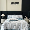 GobekUsa Cool Silk Summer Quilt Set with Sheets & Pillowcases