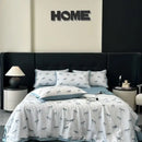 GobekUsa Cool Silk Summer Quilt Set with Sheets & Pillowcases