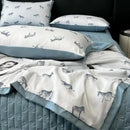 GobekUsa Cool Silk Summer Quilt Set with Sheets & Pillowcases