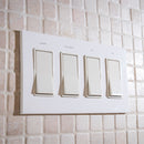 CleanPlate Wall Plate in Contemporary White for Rocker Switches