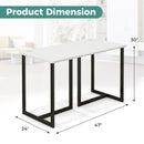 Modern Computer Desk 47 Inch Writing Study Table with Metal Frame by LJGDeals