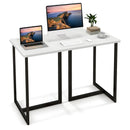 Modern Computer Desk 47 Inch Writing Study Table with Metal Frame by LJGDeals