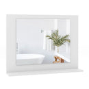 Rectangle Bathroom Mirror with Shelf 23.5 x 17.5 Inch and Wood Frame by LJGDeals