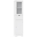 Tall Floor Storage Cabinet with 2 Doors and 1 Drawer for Bathroom by LJGDeals