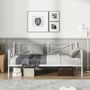 Metal Daybed Twin Bed Frame Stable Steel Slats Sofa Bed by LJGDeals