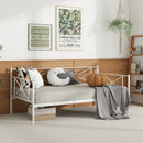 Metal Daybed Twin Bed Frame Stable Steel Slats Sofa Bed by LJGDeals