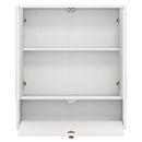 Double Door Wall-Mounted Bathroom Mirrored Medicine Cabinet-White by LJGDeals