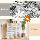 12-Cube 48 Pairs Portable Shoe Shelves with Hook by LJGDeals