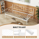 Metal Daybed Twin Bed Frame Stable Steel Slats Sofa Bed by LJGDeals