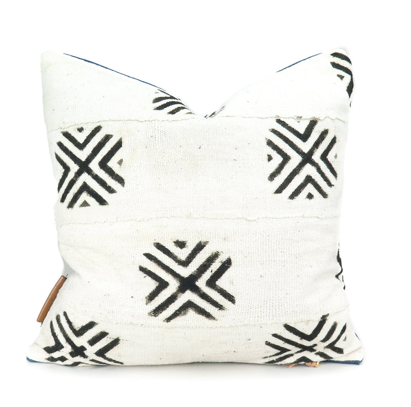 Modern Boho | Black & White Neutral Mudcloth Pillow