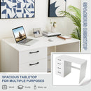 43.5 Inch Computer Desk with 4 Large Drawers-White by LJGDeals