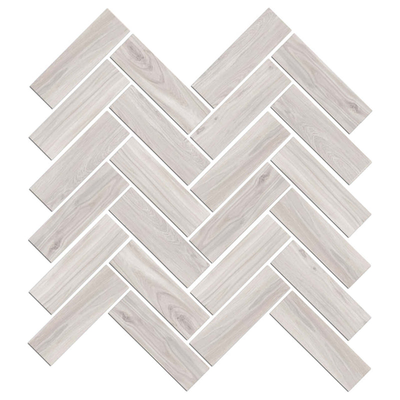 Mood Wood Glazed Herringbone Mosaic Tile 12"x15"