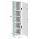 Free Standing Toilet Paper Holder with 4 Shelves and Top Slot for Bathroom-White by LJGDeals
