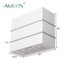 Akicon 36" Stainless Steel Wall Mount Range Hood with 600 CFM Vent Hood - AK-HS36HC-SW