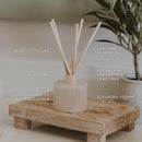 Cashmere and Vanilla White Translucent Tinted Glass Jar Reed Diffuser by Sweet Water Decor