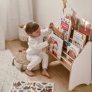 Wooden Montessori Bookshelf White