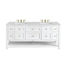 James Martin Breckenridge 72" Double Bathroom Vanity, Bright White