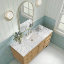 James Martin Laurent 60" Dual Mount Single Bathroom Vanity, Light Natural Oak