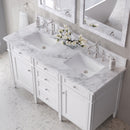 James Martin Brittany 60" Double Bathroom Vanity, Bright White