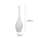 GobekUsa Bamboo Floor Lamp: Unique Rattan Light for Living Room, Bedroom, Teahouse Decor