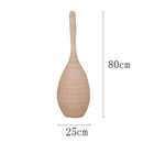 GobekUsa Bamboo Floor Lamp: Unique Rattan Light for Living Room, Bedroom, Teahouse Decor