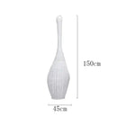 GobekUsa Bamboo Floor Lamp: Unique Rattan Light for Living Room, Bedroom, Teahouse Decor