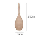 GobekUsa Bamboo Floor Lamp: Unique Rattan Light for Living Room, Bedroom, Teahouse Decor