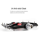 Wide Flat Mountain Road Cycling Bicycle Bike Pedal 3 Sealed Bearings 9/16 in Aluminum With Removable Antiskid Cleats Mountain Bike Pedal Platform Flat Bicycle Pedals Aluminum Alloy Non-Slip Metal Bike Pedals With 3 Bearings For Road